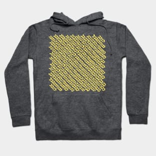 Knit Wave Grey and Yellow Hoodie